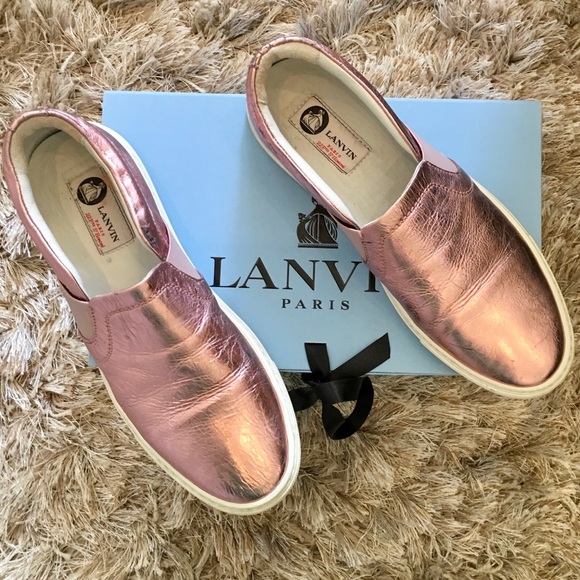 Lanvin Shoes - LANVIN METALLIC SNEAKERS